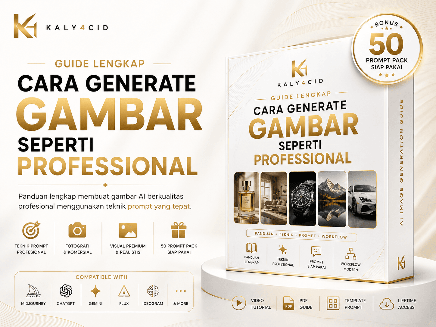 CARA GENERATE GAMBAR SEPERTI PROFESSIONAL (BONUS 50 PROMPT PACK SIAP PAKAI) preview